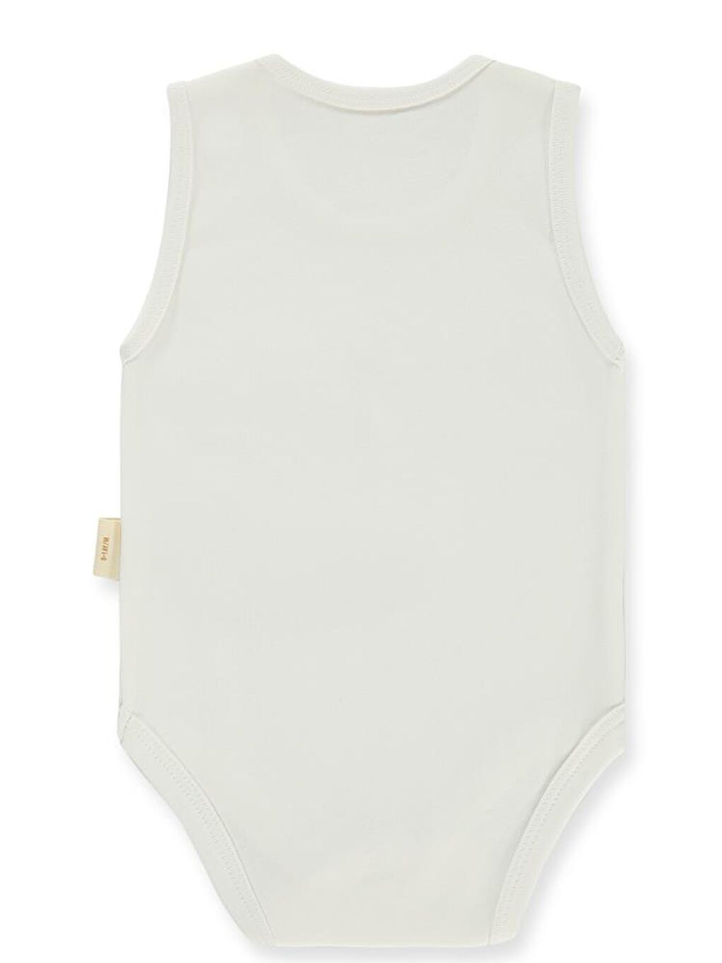 Baby Organik Pamuklu 0-18 Ay Çıtçıtlı Badi - Ekru 0-1 Ay-1