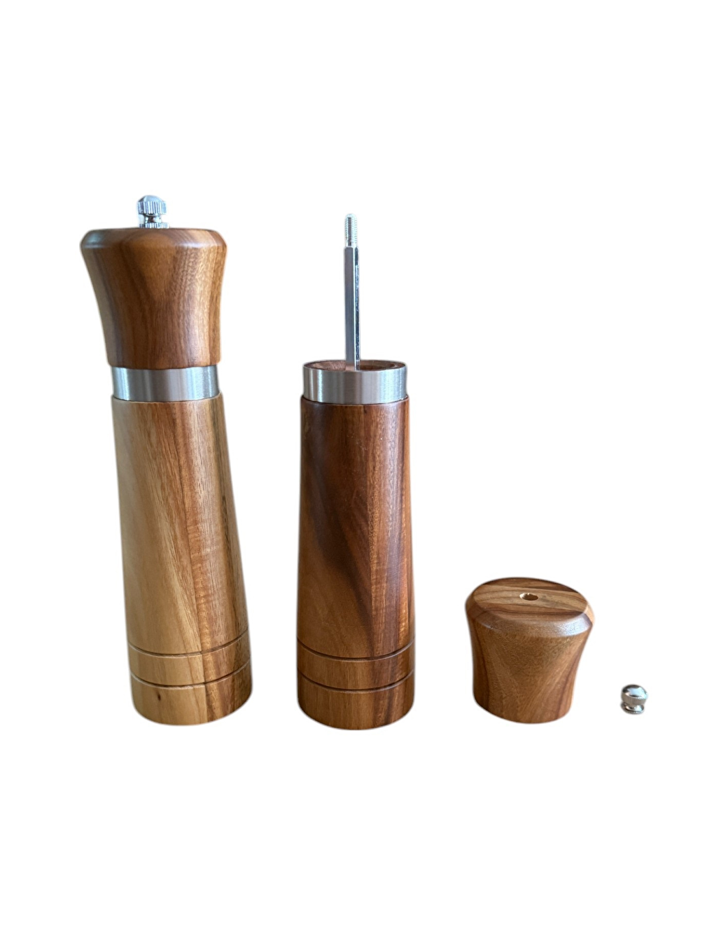 Kahverengi Akasya Komple Ahşap Baharat Öğütücüsü 21 cm2 Adet393-4