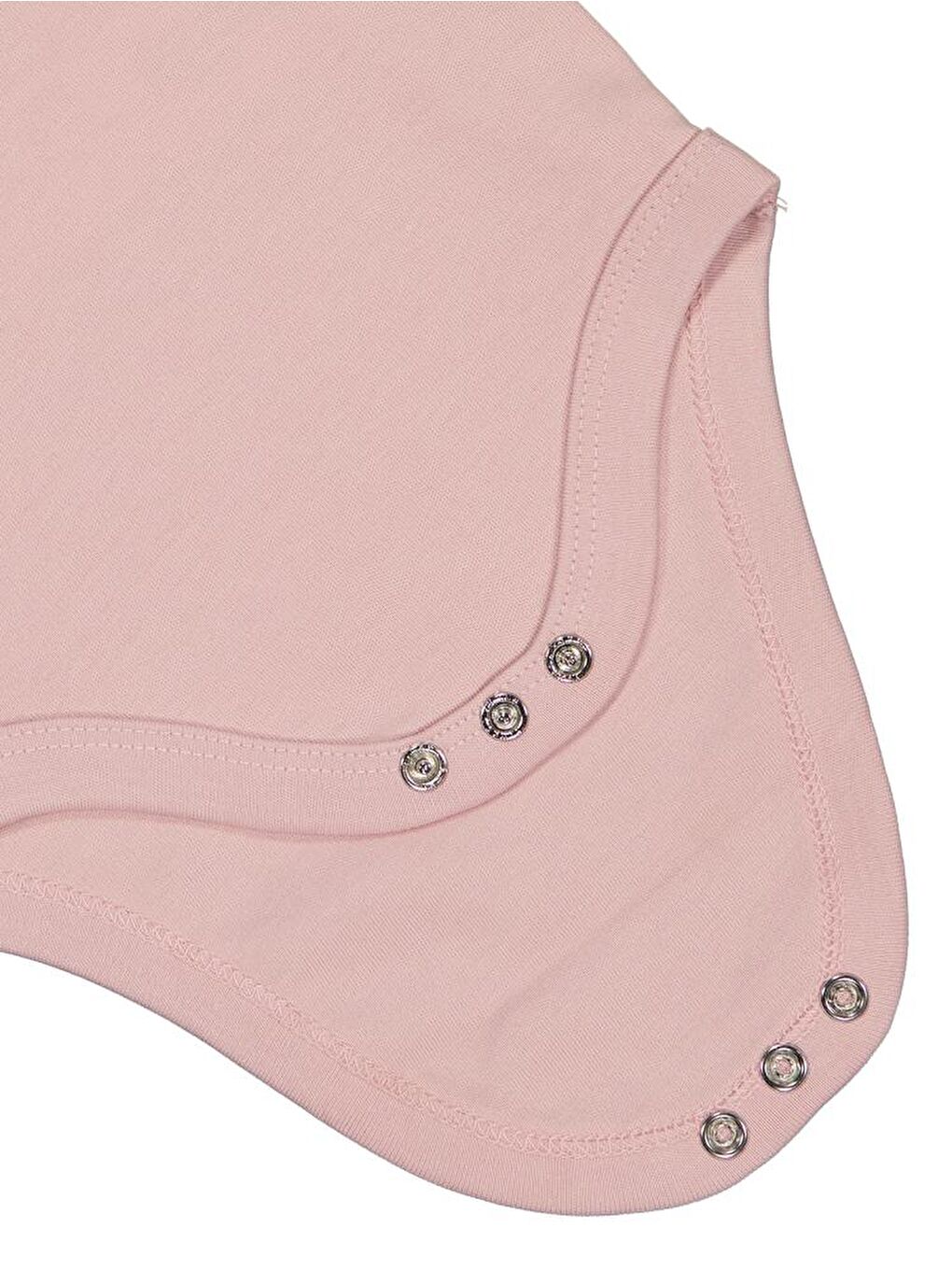 Baby Organik Pamuklu 0-18 Ay Çıtçıtlı Badi - Pembe 0-1 Ay