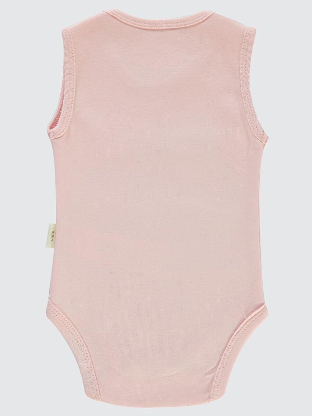 Baby Organik Pamuklu 0-18 Ay Çıtçıtlı Badi - Pembe 0-1 Ay-3