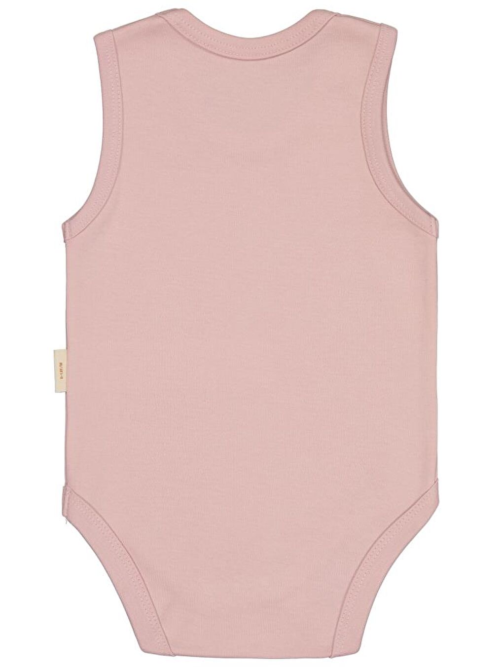 Baby Organik Pamuklu 0-18 Ay Çıtçıtlı Badi - Pembe 0-1 Ay-4