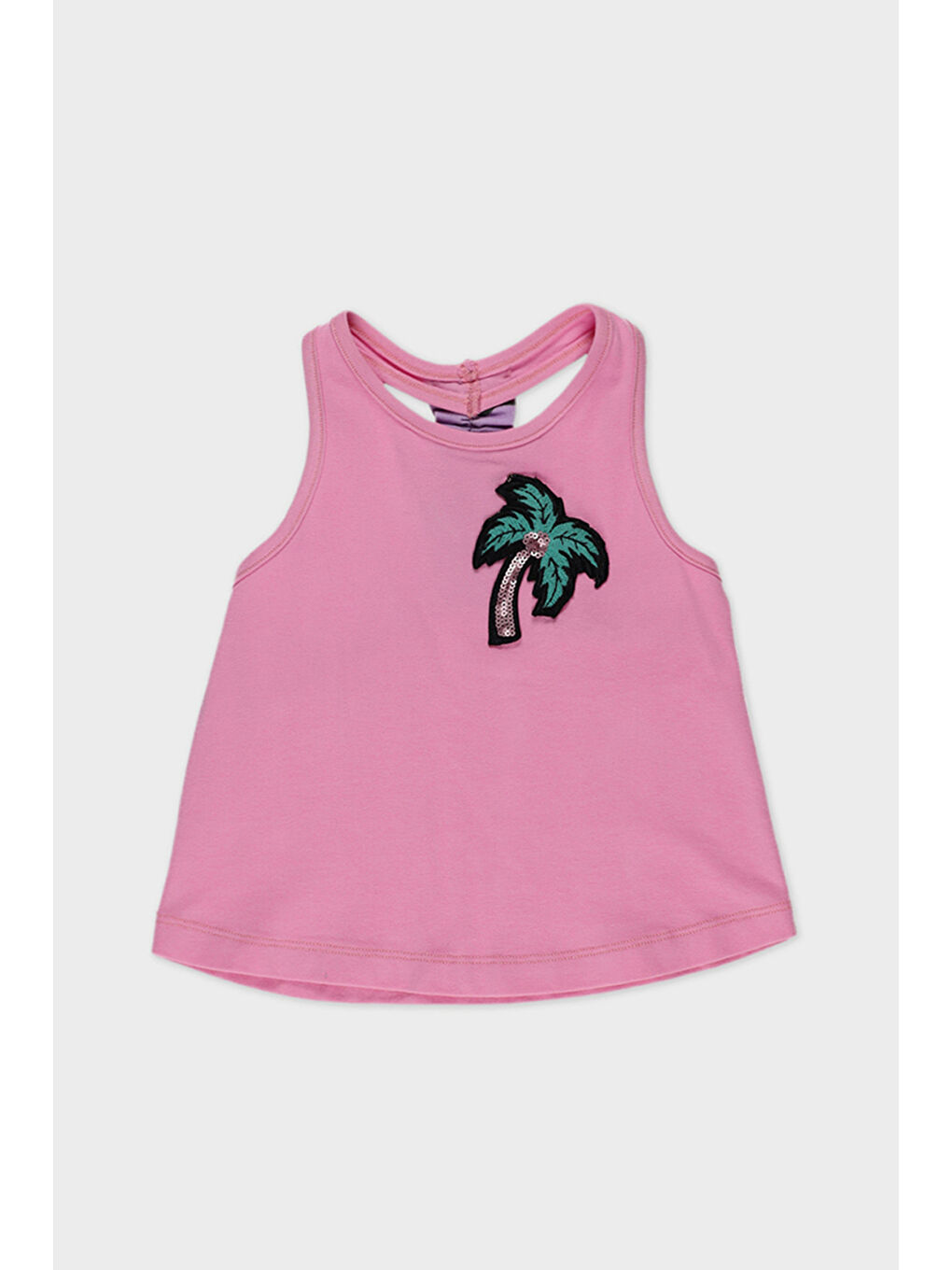 Pembe Kız Çocuk Sırtı Pencere Detaylı Atlet