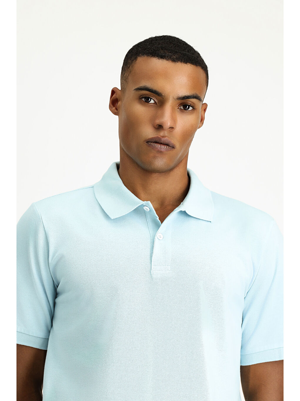 Mavi Polo Yaka Regular Fit Nakışlı Pamuk %100 Pamuk Tişört-4