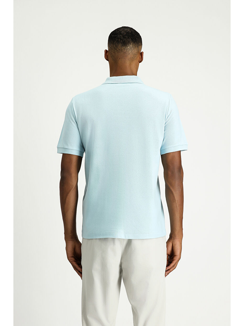 Mavi Polo Yaka Regular Fit Nakışlı Pamuk %100 Pamuk Tişört-5