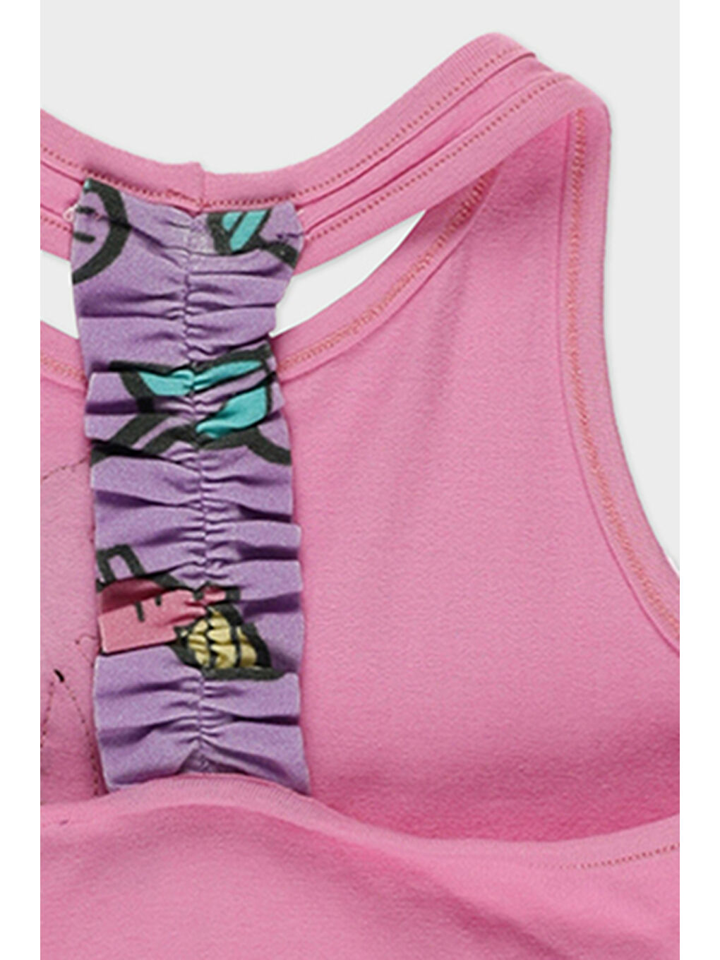 Pembe Kız Çocuk Sırtı Pencere Detaylı Atlet-3