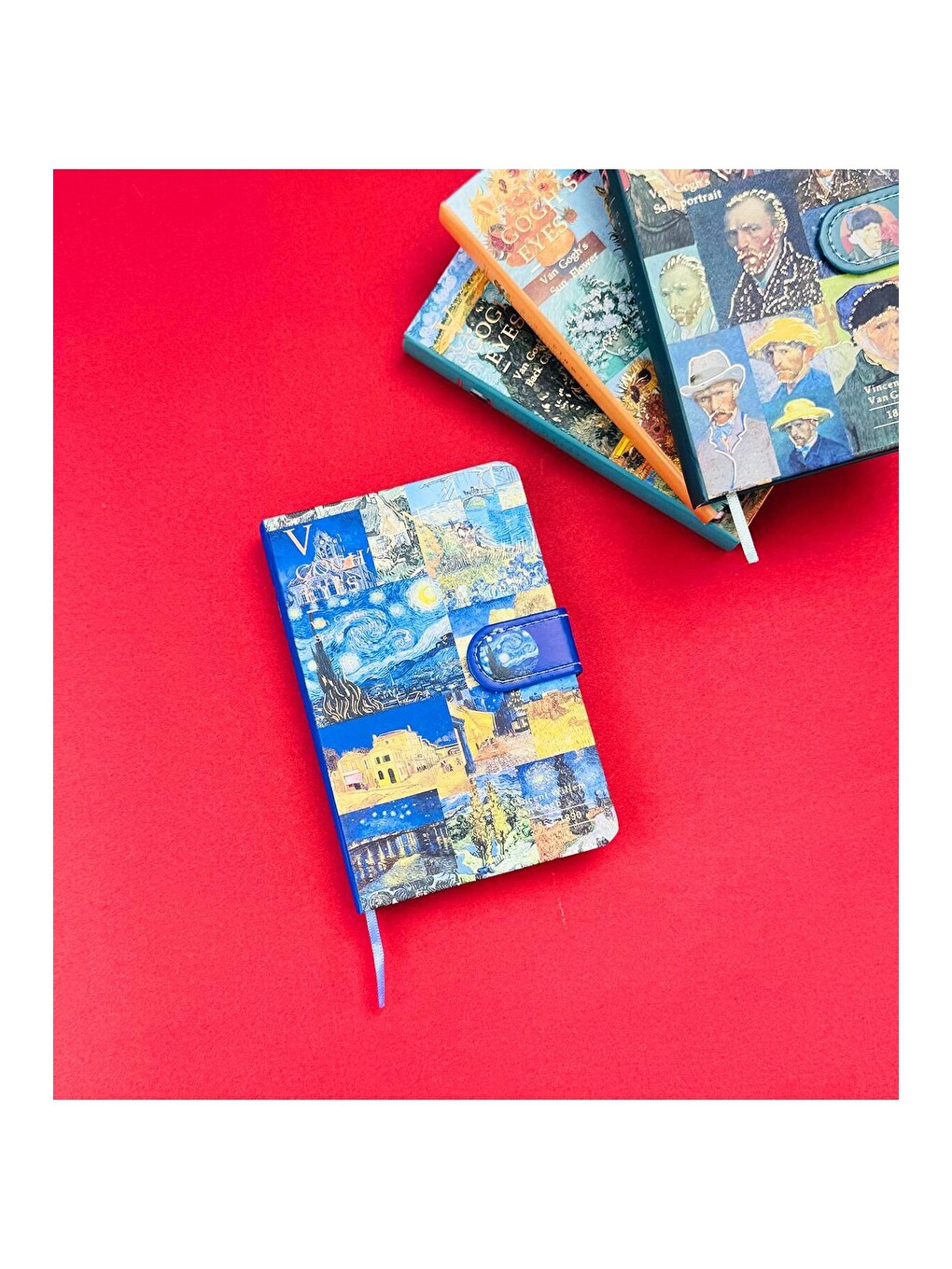 Van Gogh Kolaj Tasarımlı Mıknatıs Kapaklı Defter Bm 1204