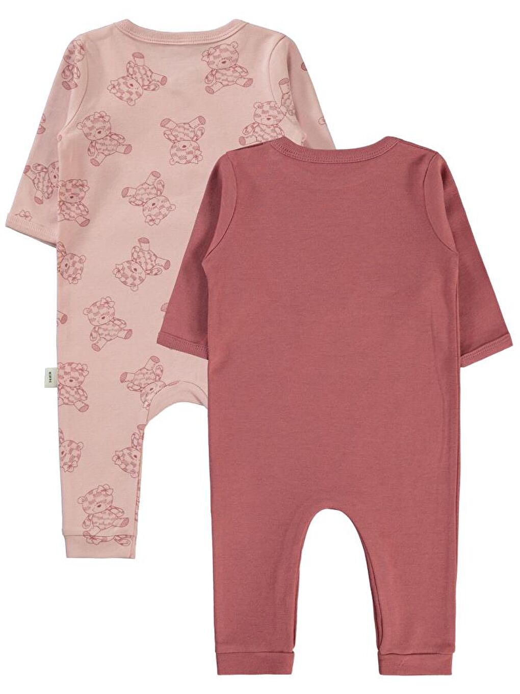 Baby Cute Bear Baskılı 3-9 Ay Tulum - Bordo 3-6 Ay-1