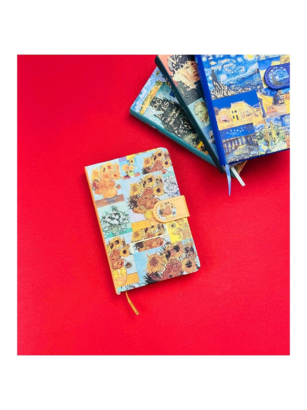 Van Gogh Kolaj Tasarımlı Mıknatıs Kapaklı Defter Bm 1204