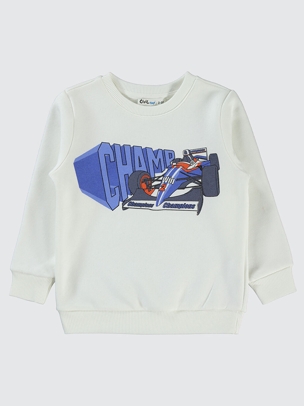 Erkek Çocuk Sweatshirt 2-5 Yaş Saks Mavisi