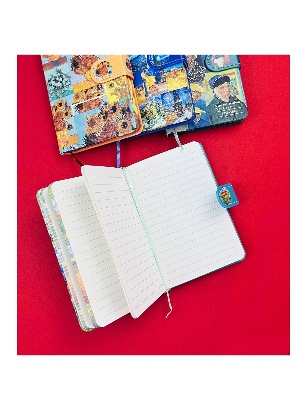 Van Gogh Kolaj Tasarımlı Mıknatıs Kapaklı Defter Bm 1204-2