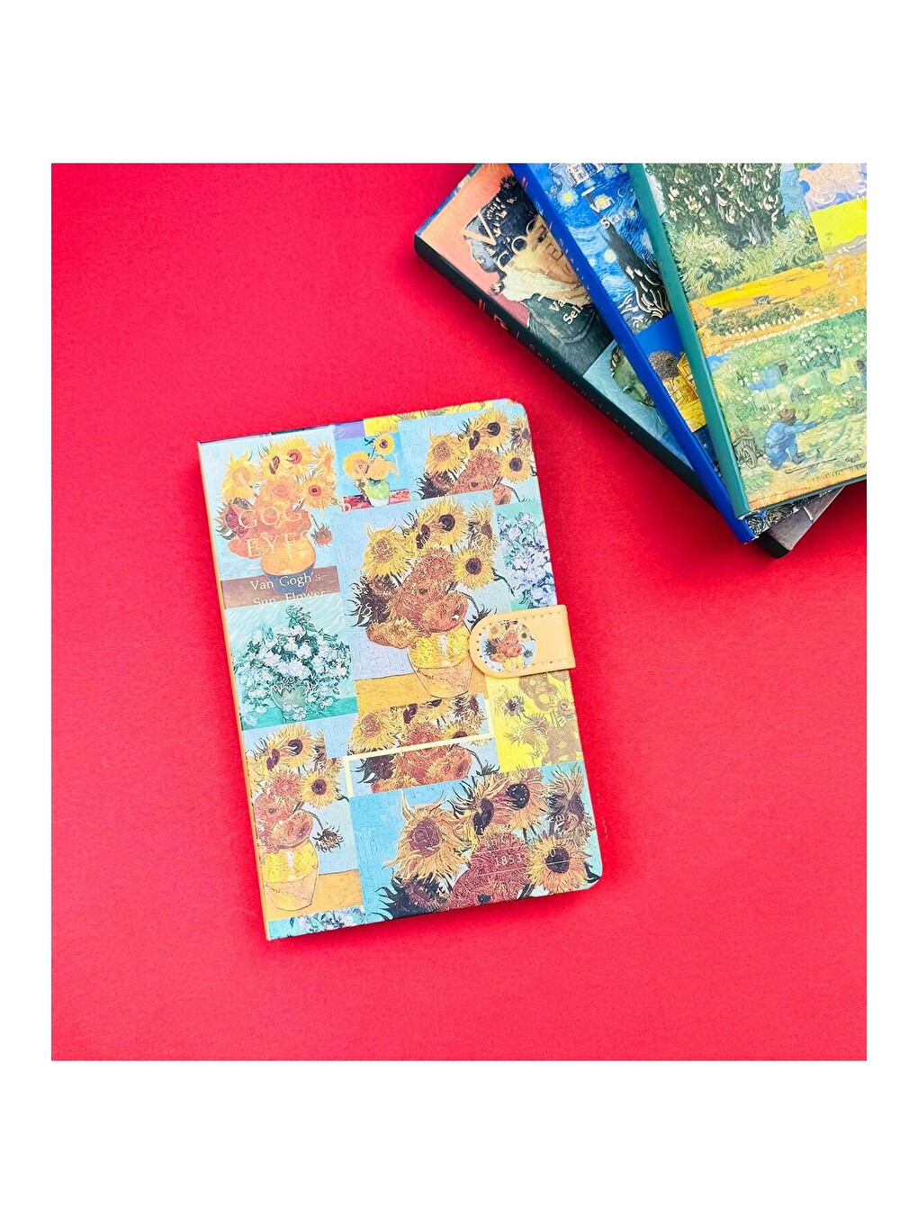 Van Gogh Kolaj Tasarımlı Mıknatıs Kapaklı Defter Bm 1209