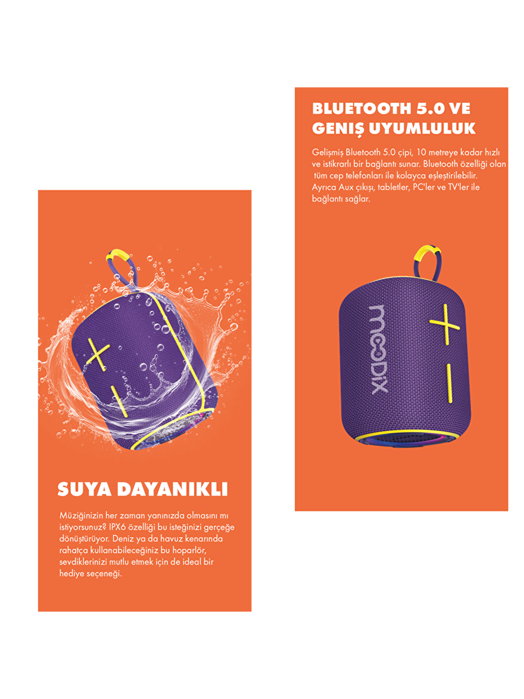 LC WAIKIKI KI23KSV6 Bluetooth Hoparlör Mor 10W IPX6 Suya Dayanıklı - 1