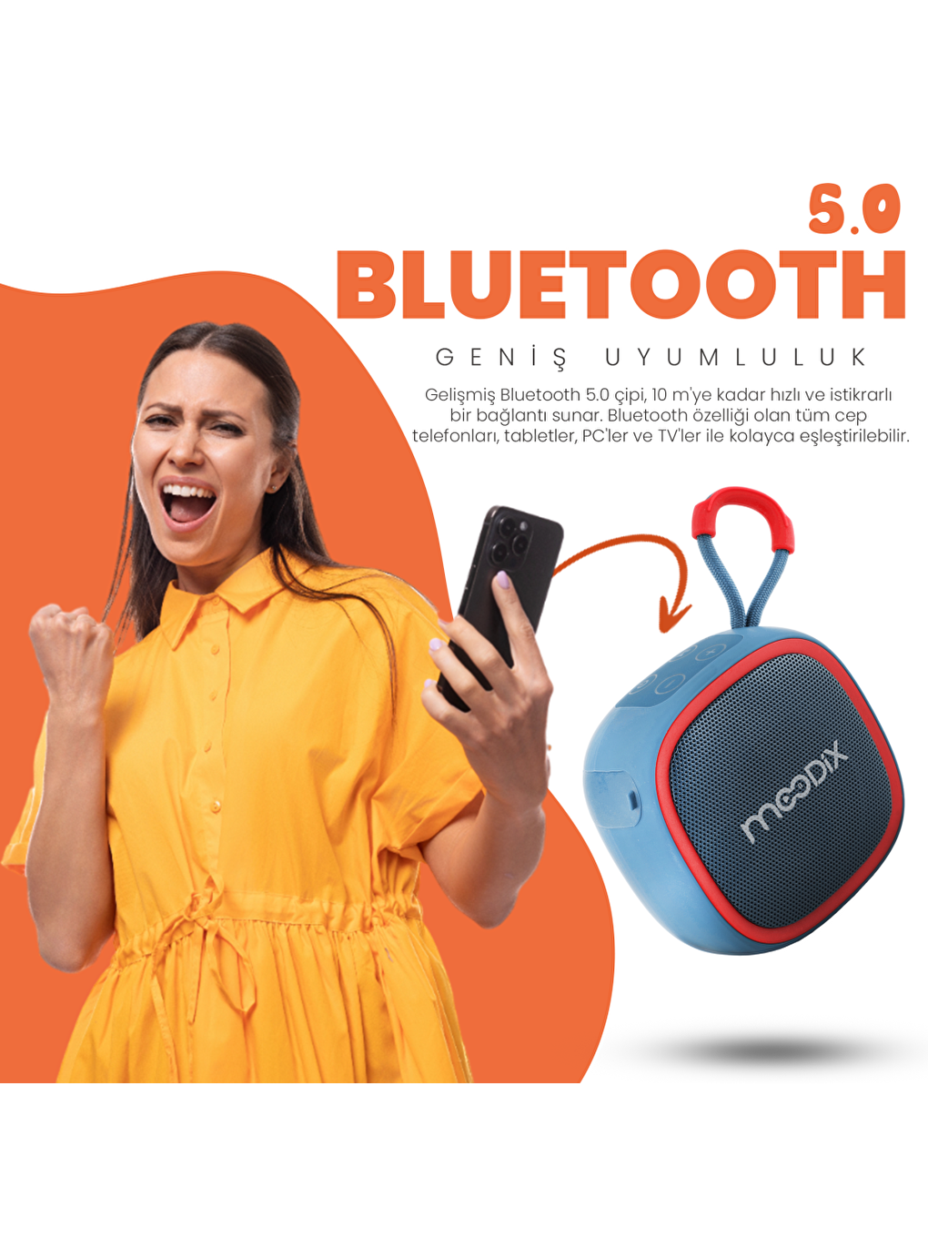 Moodix KI23KS659 Bluetooth Hoparlör Mavi 5W - 2