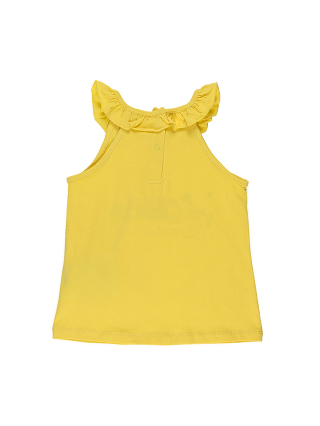 Sarı Kız Çocuk Baskı Detaylı Atlet-1