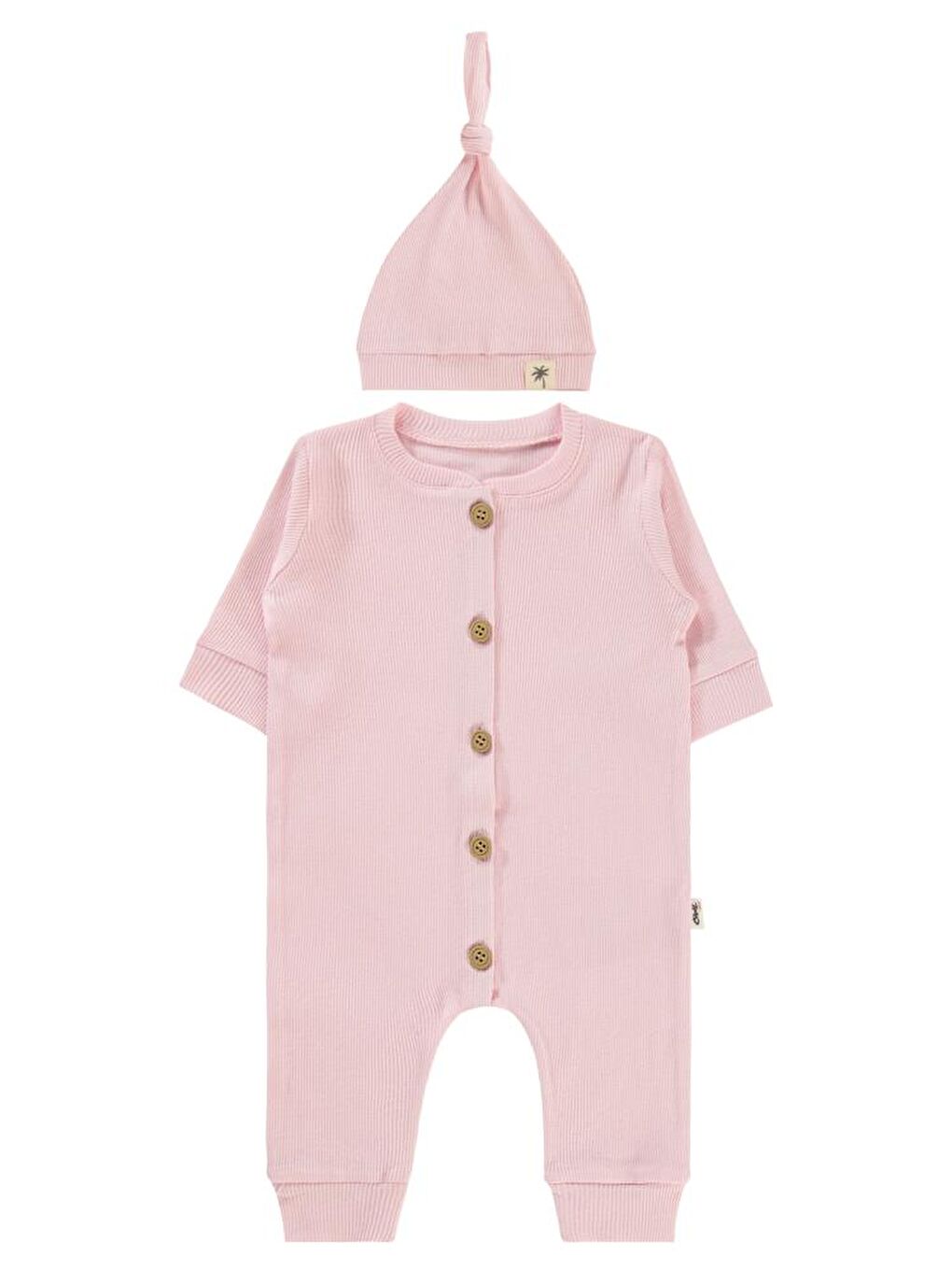 Baby Şapkalı 1-6 Ay Tulum - Pembe 6-9 Ay-1