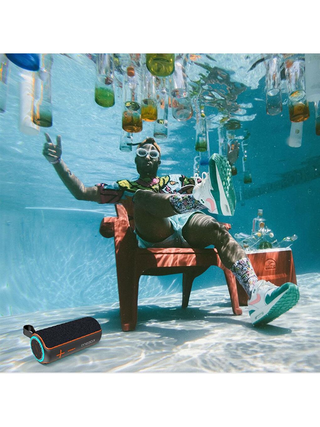 HO23P30 Bluetooth Hoparlör Siyah 8W*2 IPX7 Suya Dayanıklı-2