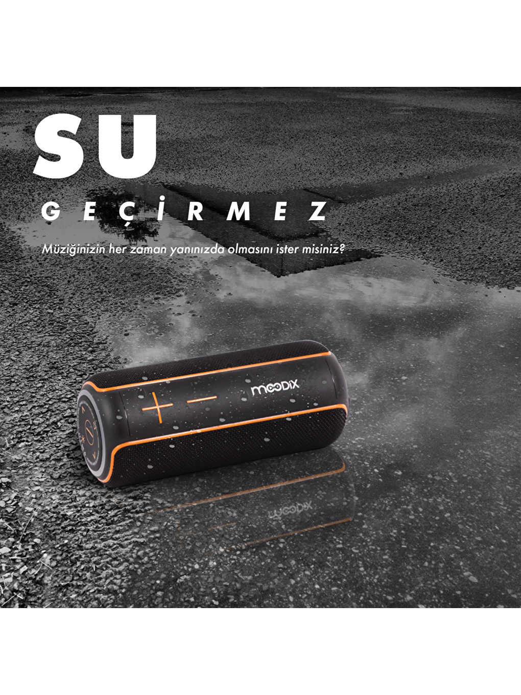 HO23P30 Bluetooth Hoparlör Siyah 8W*2 IPX7 Suya Dayanıklı-6