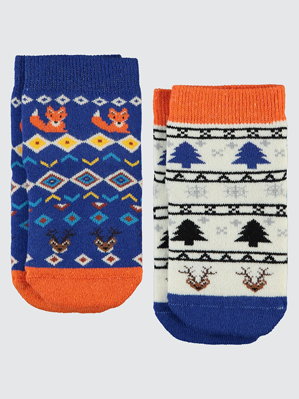 Boys Erkek Çocuk 2'li Havlu Çorap 3-11 Yaş Mavi