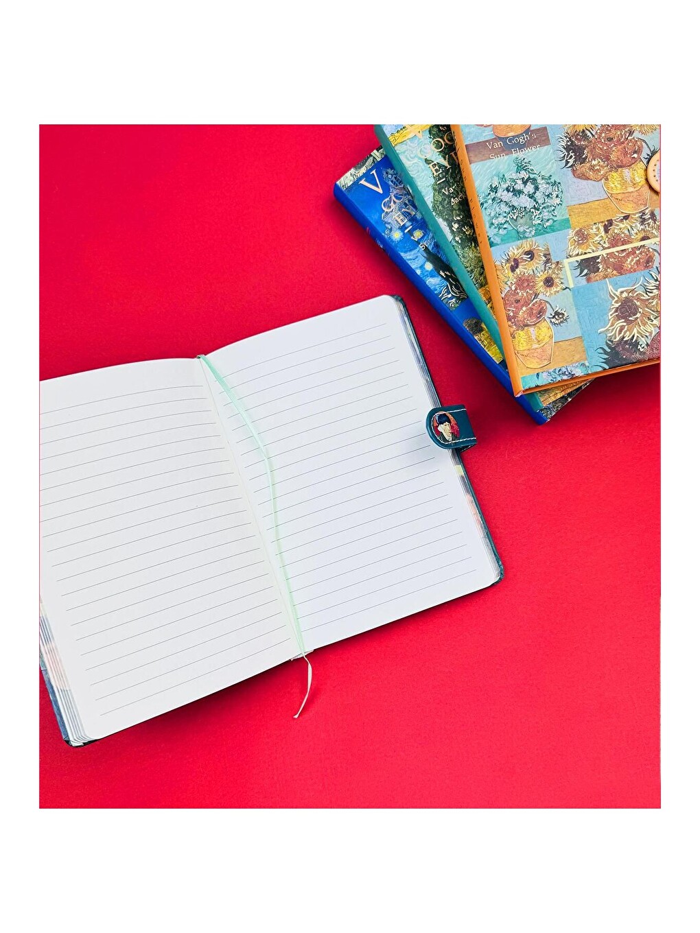 Van Gogh Kolaj Tasarımlı Mıknatıs Kapaklı Defter Bm 1209-3