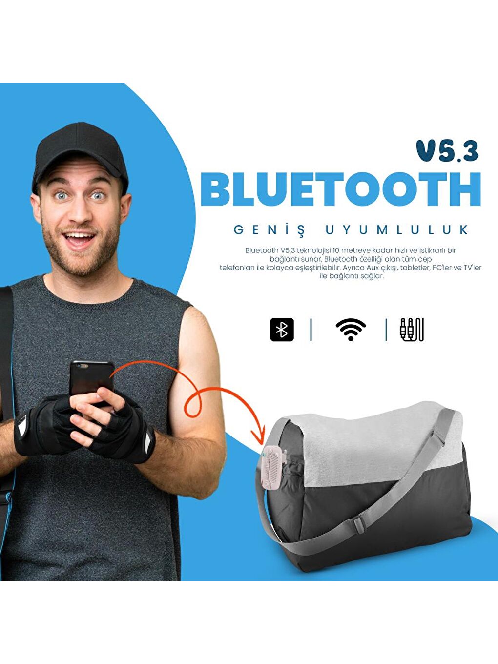 Takılabilir Bluetooth Hoparlör HO23TG392, Klispsli, Gidon Bağlama Aparatlı Bisiklet Hoparlörü-5