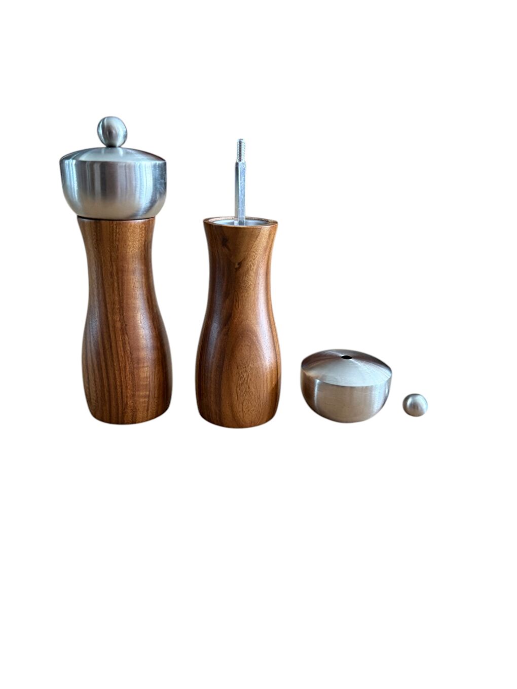 Kahverengi Akasya Komple Ahşap Gövdeli Baharat Öğütücüsü 16 cm2 Adet390-4