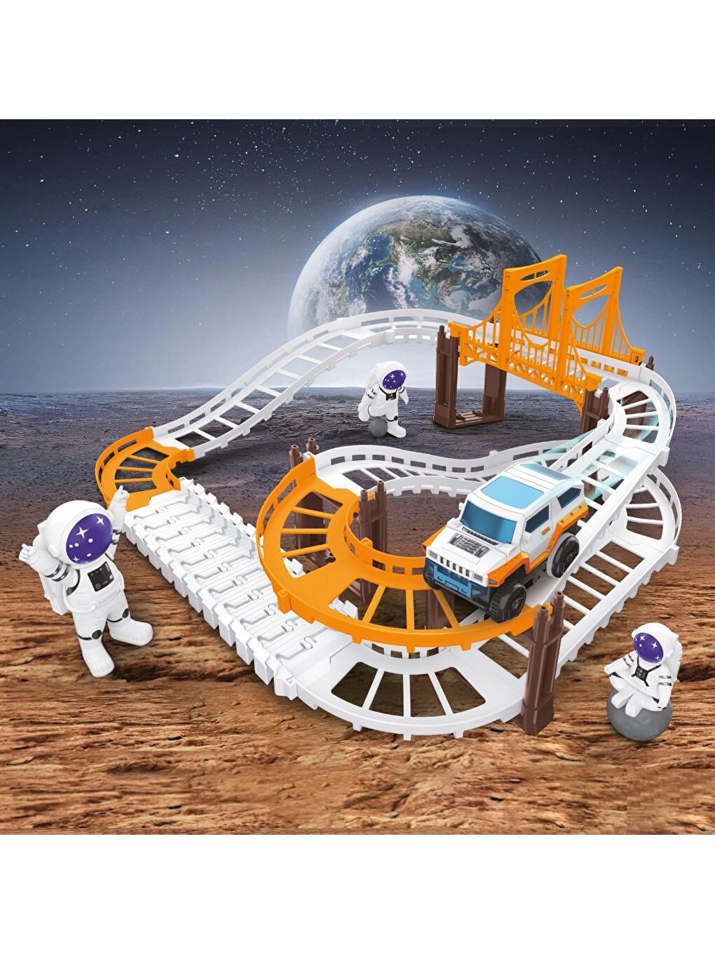 Ogi Mogi Toys Uzay Pisti ve Araç Seti - 7