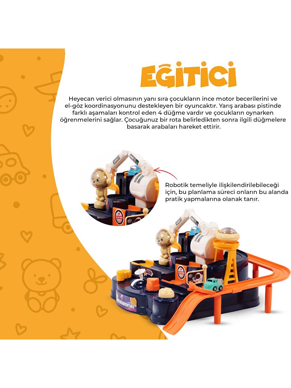 4 Düğme Kontrollü Uzay Macerası Oyun Seti-2