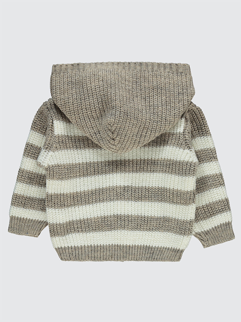 Kahverengi Kız  Bebek Hırka 6-18 Ay Sütlü Kahve-1