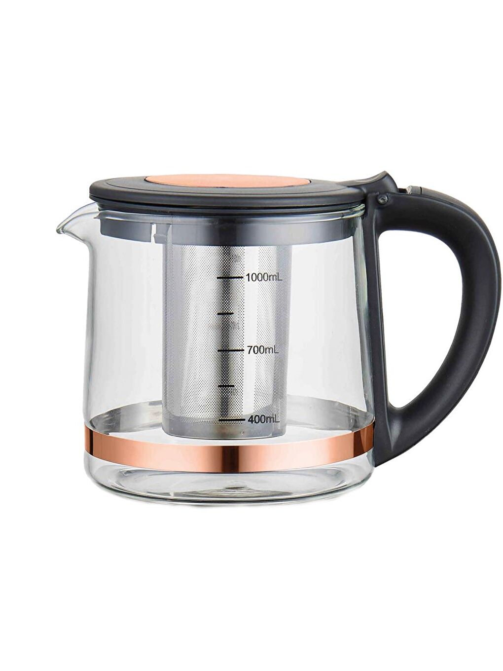 Any Morning DE23203SX Cam Demlikli Çelik Su Isıtıcılı Çay Makinesi, 1L & 2L, Kablosuz Taban - 1