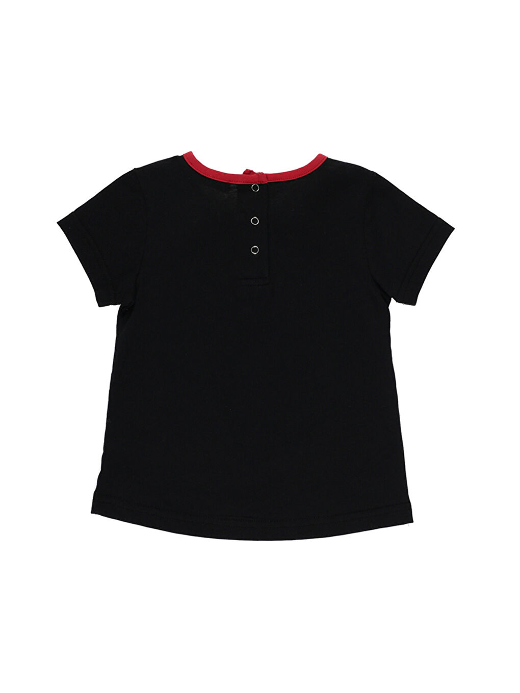 Kız Bebek Kısa Kollu Baskılı Siyah Tişört-1
