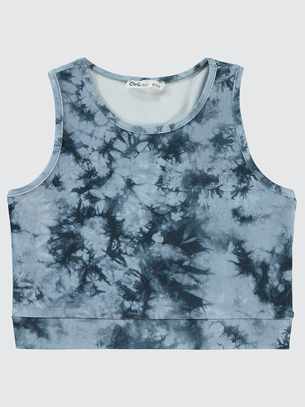 Gri Girls Kız Çocuk Tişört 6-9 Yaş Füme