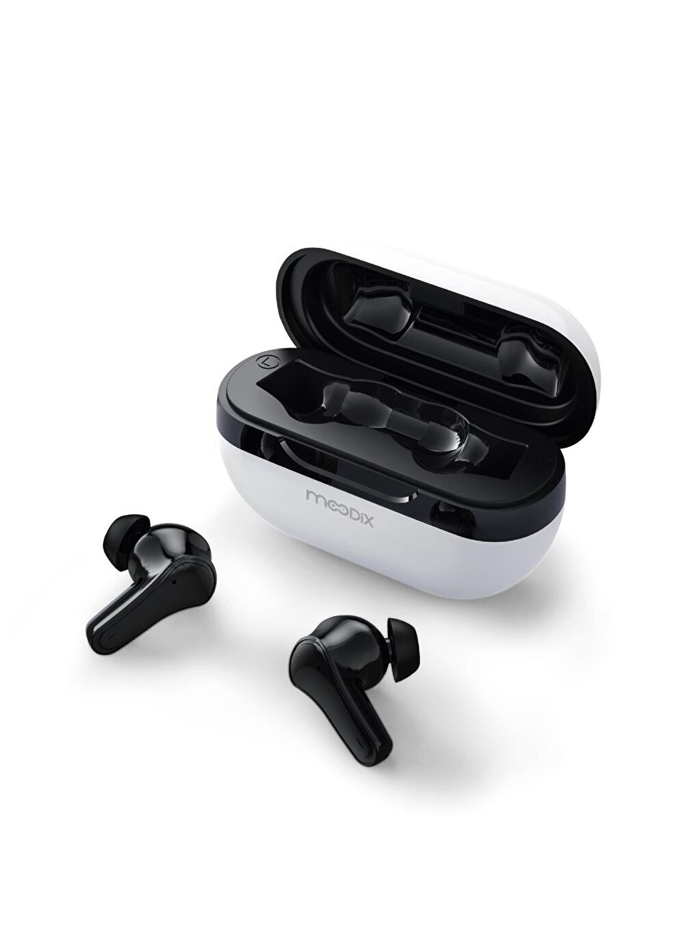 Moodix KI23K50 Bluetooth Kulakiçi Kulaklık Beyaz-Siyah ANC Aktif Gürültü Engelleyicili ipx4 Suya Day