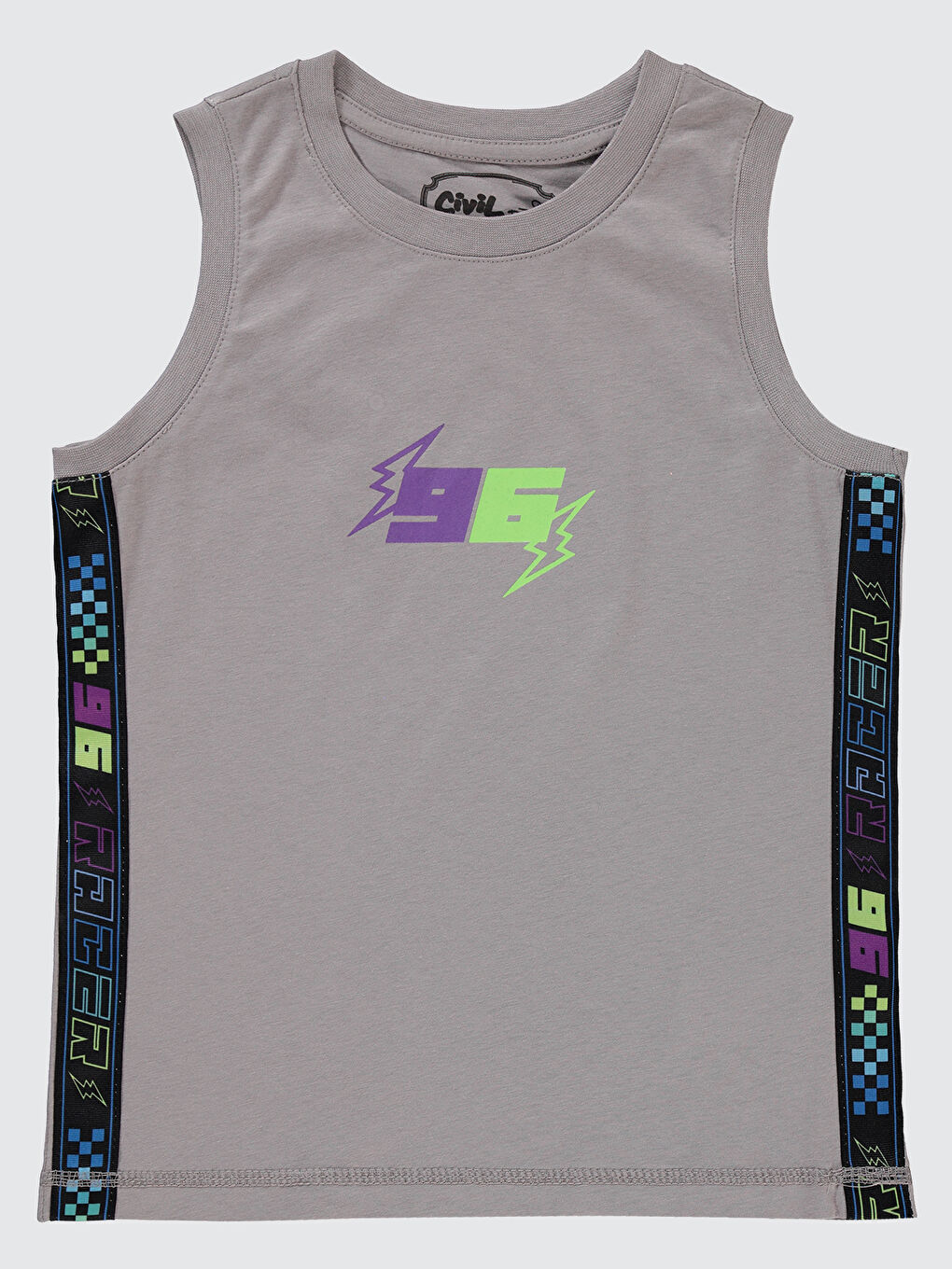 Erkek Çocuk Atlet  6-9 Yaş Gri