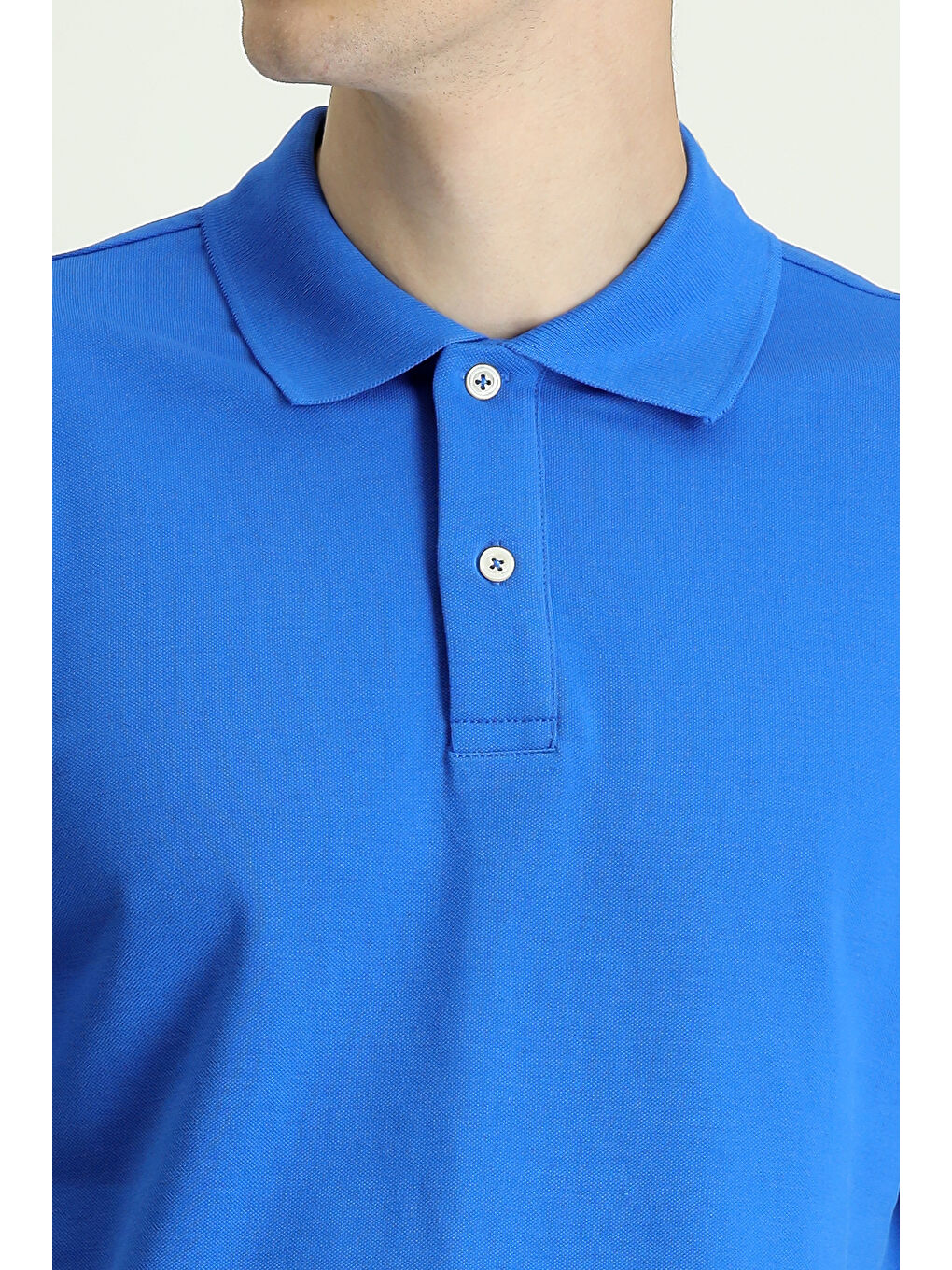 Mavi Polo Yaka Regular Fit Nakışlı Pamuk %100 Pamuk Tişört-4