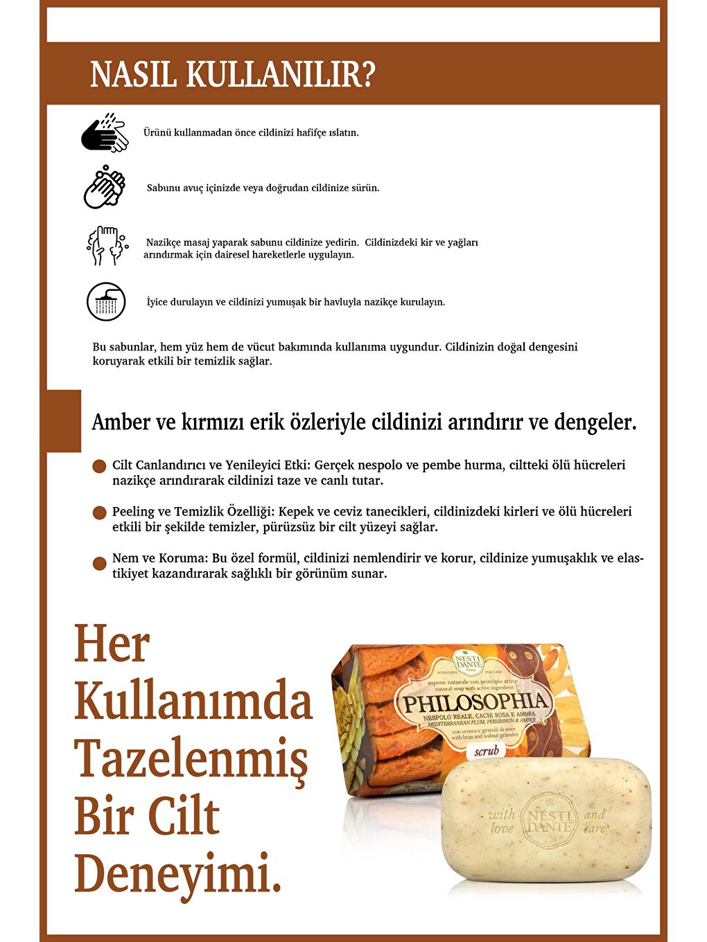 Philosophia Scrub Katı Sabun 250 gr | Arındırıcı ve Dengeleyici | Amber, Kırmızı Erik Öz-3