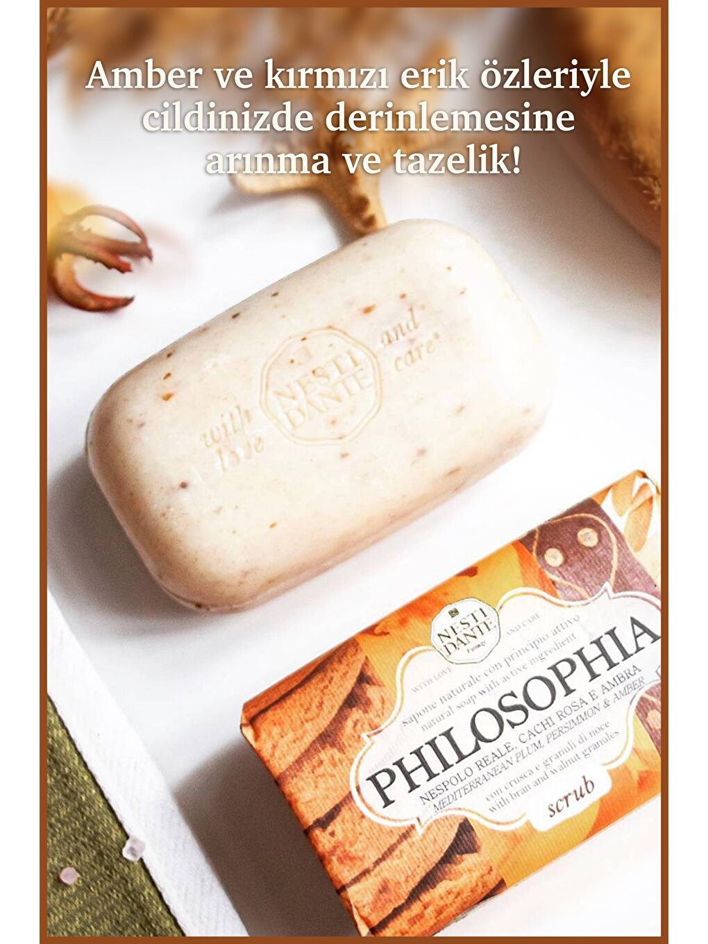 Philosophia Scrub Katı Sabun 250 gr | Arındırıcı ve Dengeleyici | Amber, Kırmızı Erik Öz-4