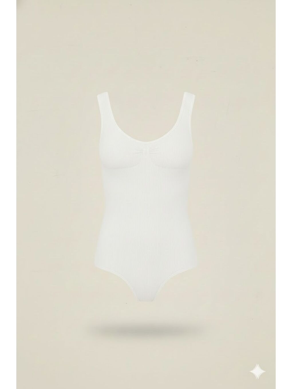 C11924 Kalın Askılı Çıtçıtlı Body Beyaz