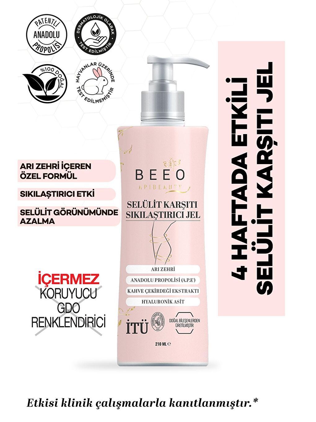 Arı Zehirli Selülit Karşıtı Sıkılaştırıcı Ve Inceltici Jel Krem