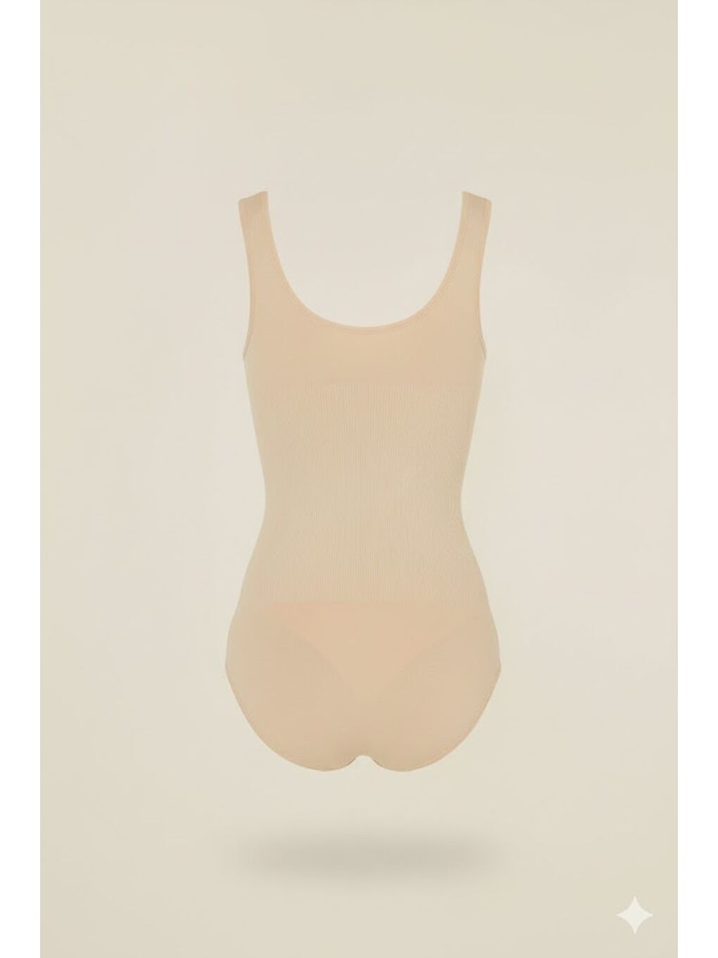 Bej C11924 Kalın Askılı Çıtçıtlı Body Ten-1