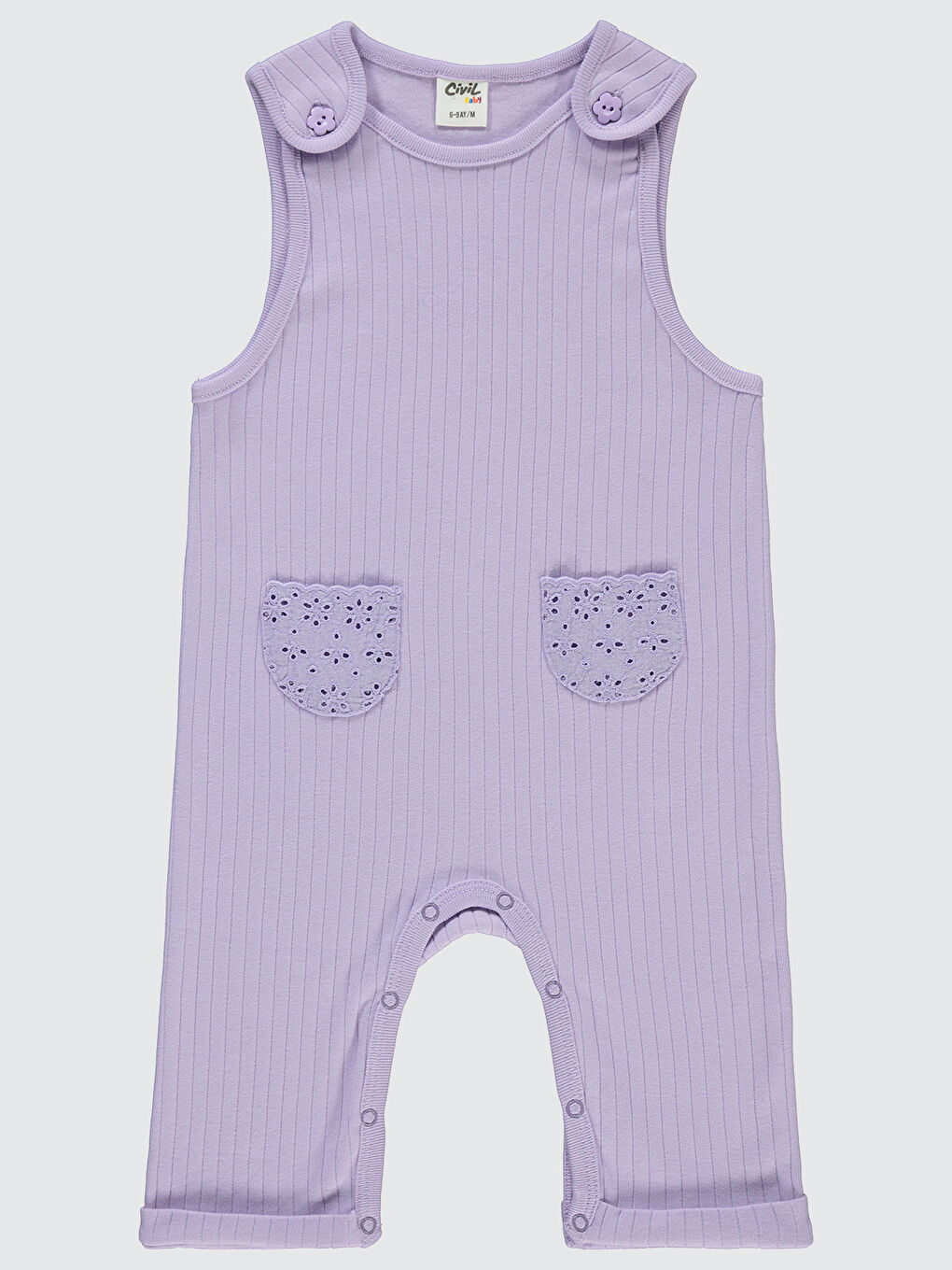Lila Kız Bebek Tulum 6-18 Ay