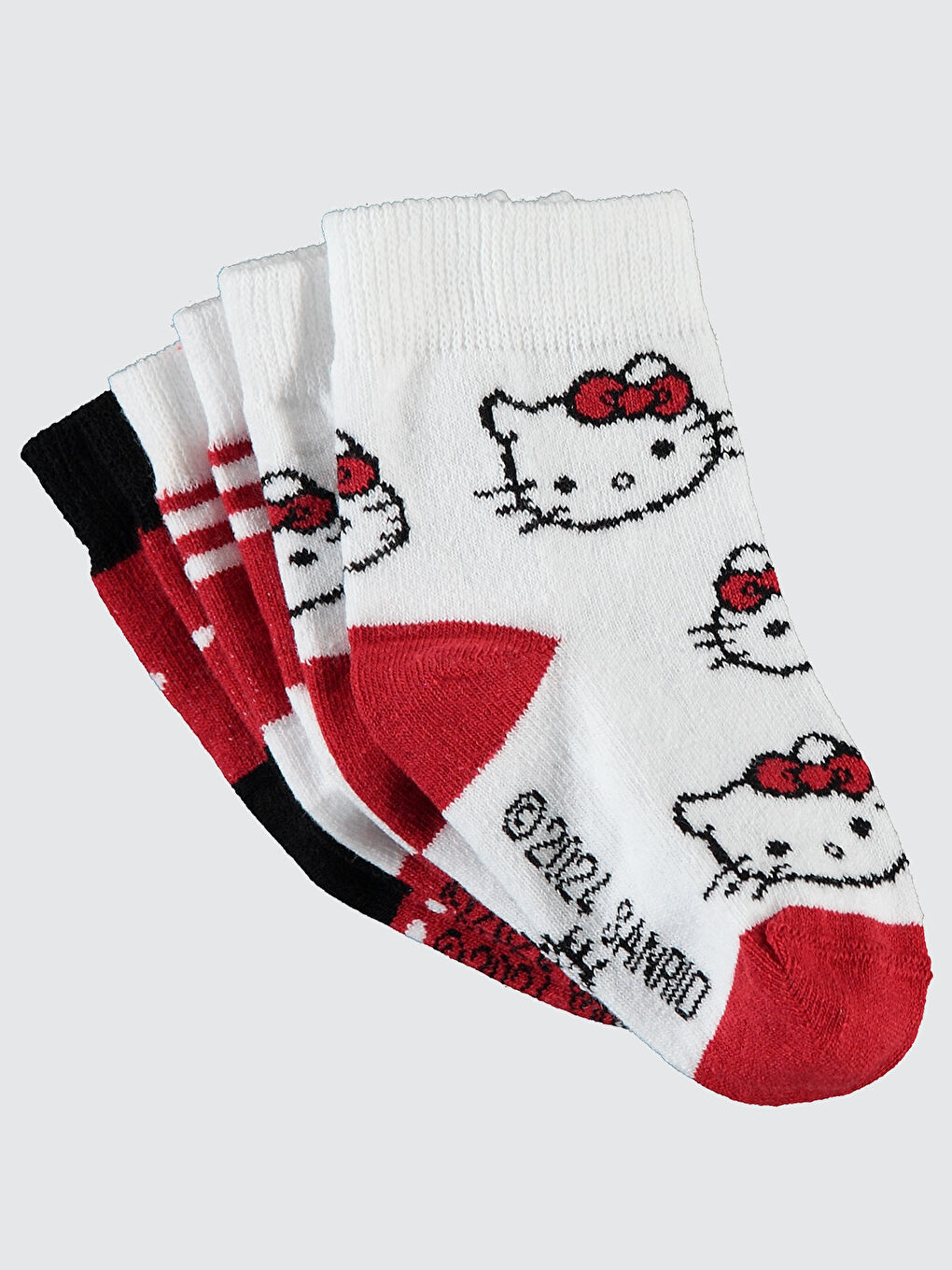 Civil Kirmizi Hello Kitty Kız Çocuk 3'lü Soket Çorap 3-11 Yaş Kırmızı - 2