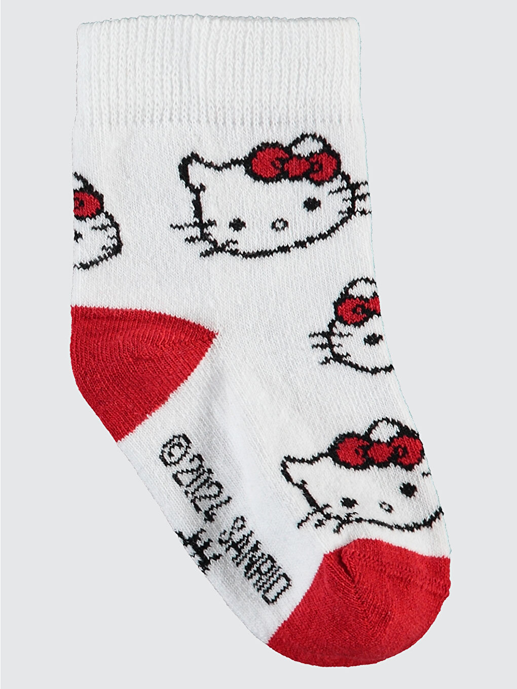 Civil Kirmizi Hello Kitty Kız Çocuk 3'lü Soket Çorap 3-11 Yaş Kırmızı - 4