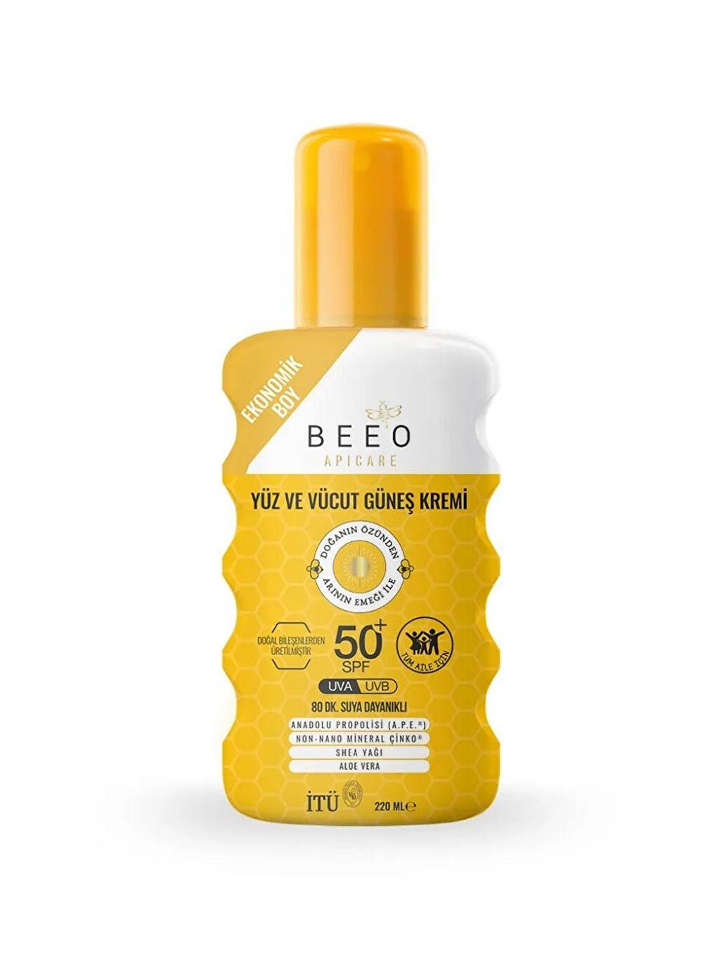 Propolisli Yüz ve Vücut Güneş Kremi SPF 50+ 220 ml-1