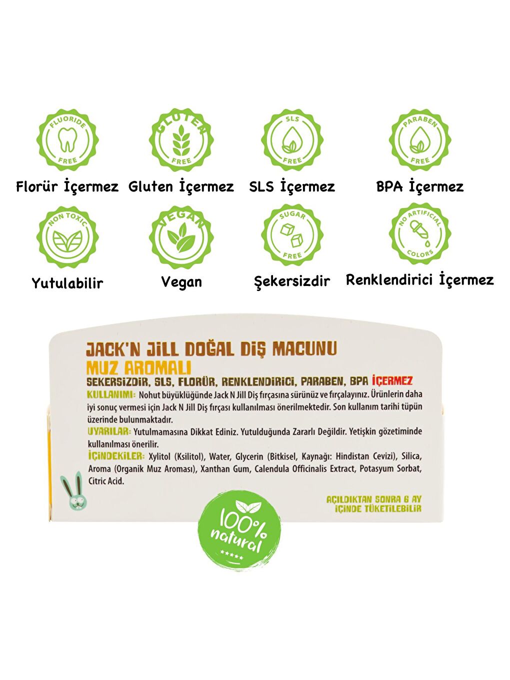 Jack N Jill Fil Diş Fırçası + Muz Aromalı Macunu 50 gr-2