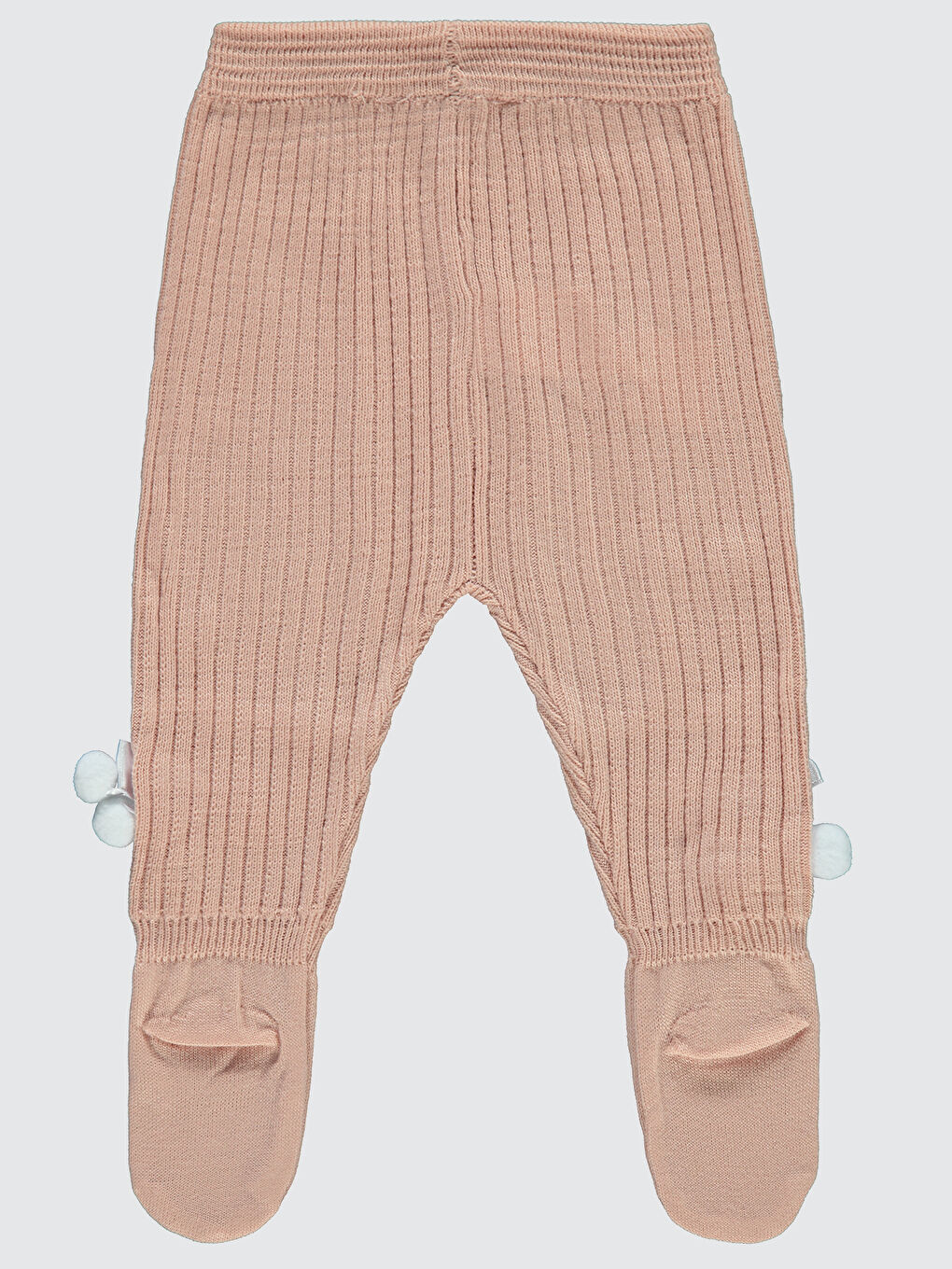 Pembe Kız Bebek Triko Patikli Tek Alt 3-12 Ay Somon-1