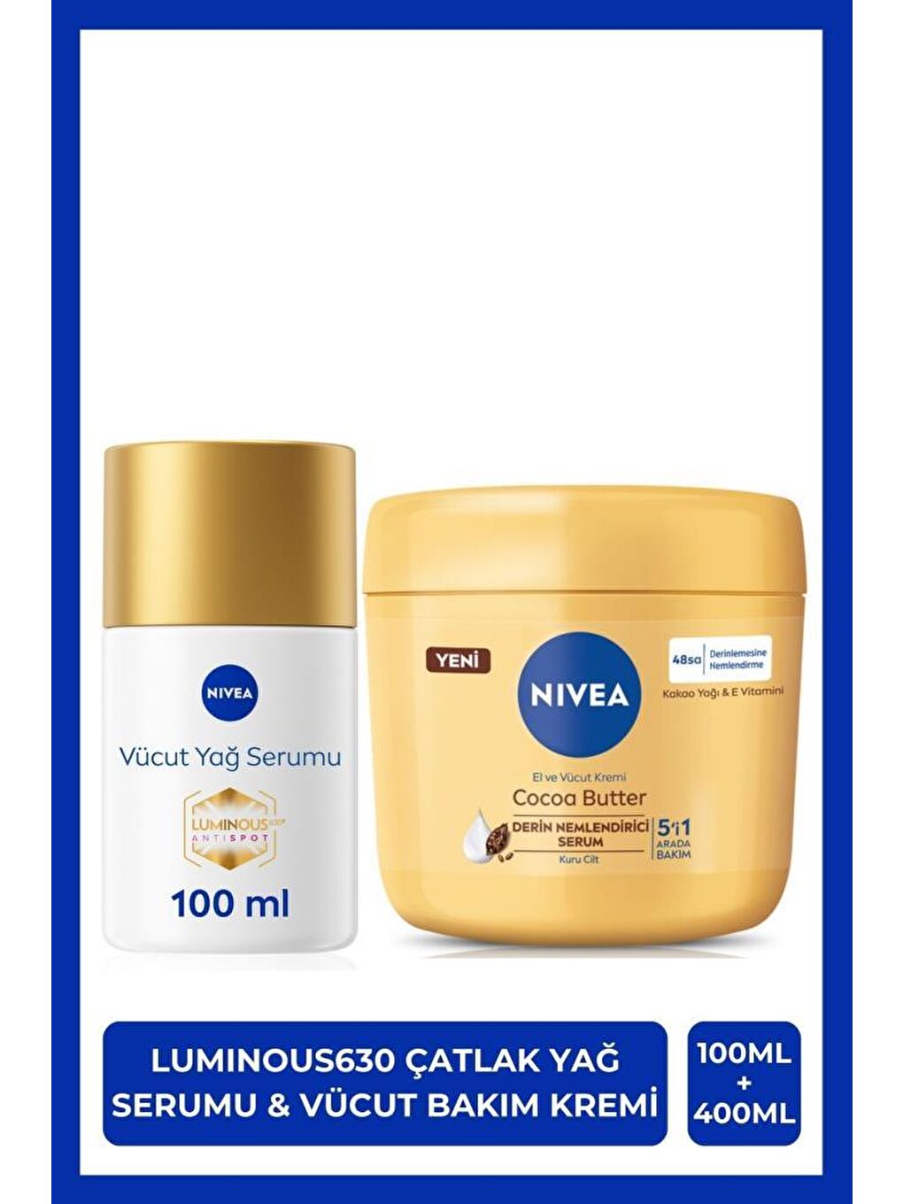 Luminous630 Çatlak Karşıtı Vücut Bakım Serum 100ml ve Cocoa Butter Vücut Bakım Kremi 400ml