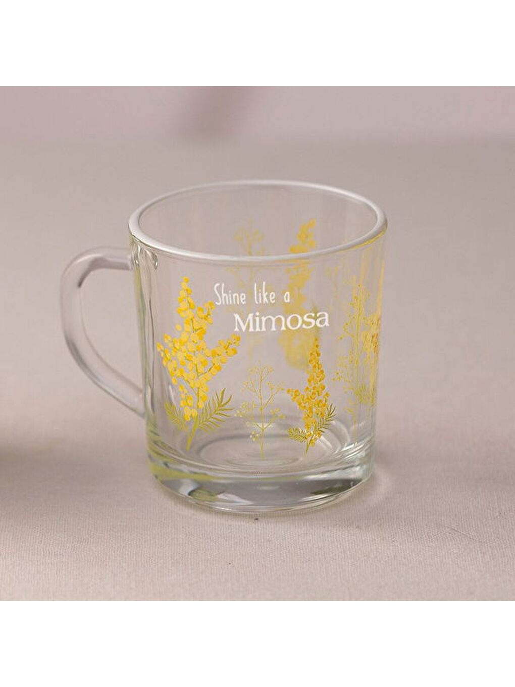RAKLE Karişik Mimosa Kupa ve Mum Seti - Renkli - 250 ml - 5