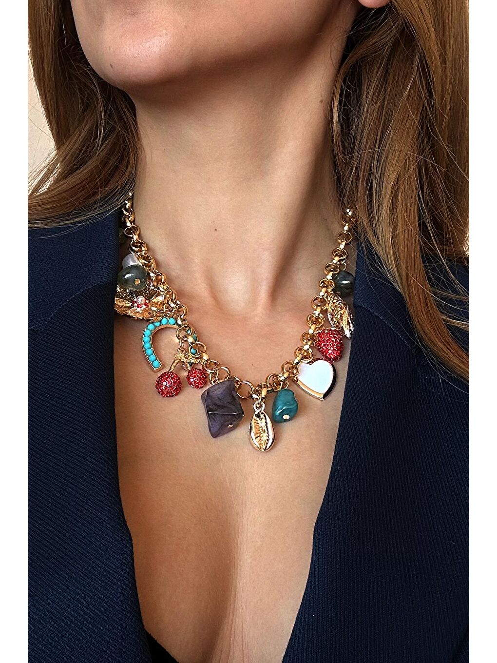 New Obsessions Sari Charm Uçlu Şans Kolyesi - 6