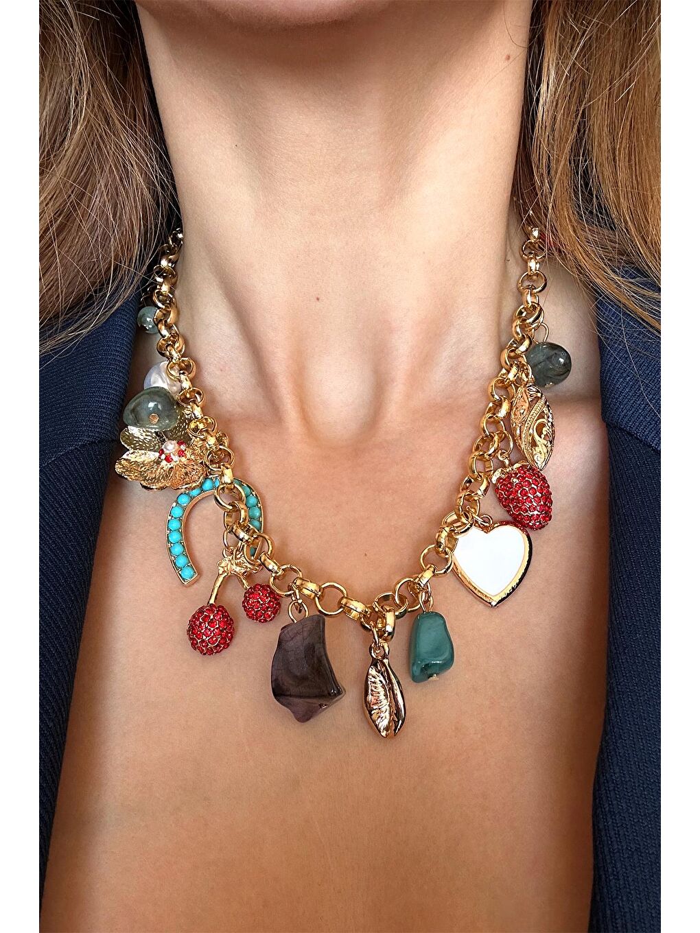 New Obsessions Sari Charm Uçlu Şans Kolyesi - 8