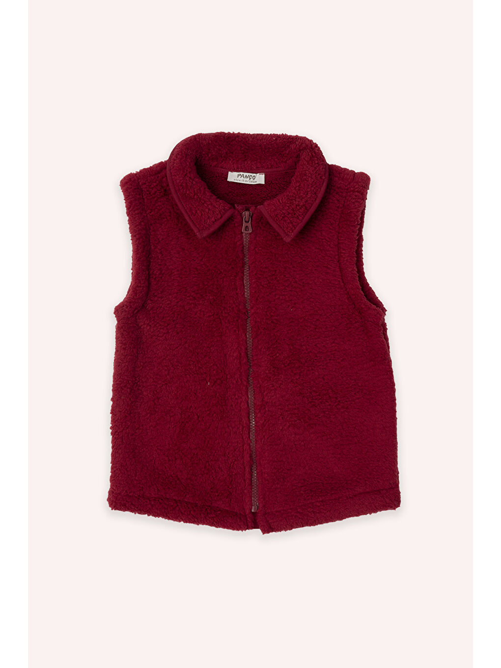 Kız Çocuk Bordo Pelüş Yelek